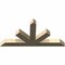 Ekena Millwork Saratoga Rough Sawn Timber Gable Bracket, Douglas Fir, 48"W x 24"H x 4"D x 4"F, 12/12 Pitch GBW048X24X0404SAR00RDF - alternate 4